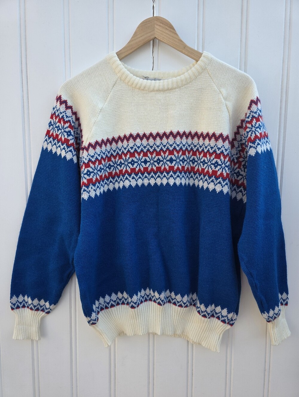 Vintage Lumiere Fair Isle Nordic Pullover Ski Cabin Sweater Womens XL
